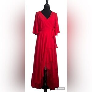 CITY CHIC NWOT Red Wrap Dress Size 16